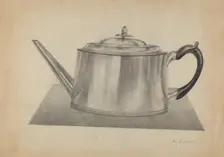 Silver Teapot, c. 1936. Creator: Giacinto Capelli