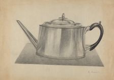 Silver Teapot, c. 1936. Creator: Giacinto Capelli