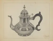 Silver Teapot, c. 1936. Creator: Giacinto Capelli