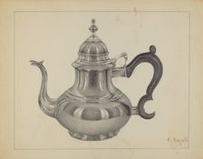 Silver Teapot, c. 1936. Creator: Giacinto Capelli