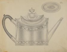 Silver Teapot, c. 1936. Creator: Gordon Sanborn