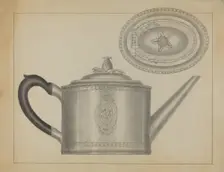 Silver Teapot, c. 1936. Creator: Gordon Sanborn