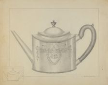 Silver Teapot, c. 1936. Creator: Hester Duany