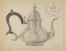 Silver Teapot, c. 1936. Creator: Horace Reina