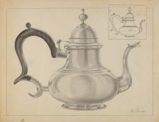 Silver Teapot, c. 1936. Creator: Horace Reina
