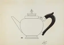 Silver Teapot, c. 1936. Creator: Lawrence Flynn