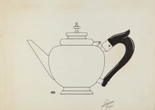 Silver Teapot, c. 1936. Creator: Lawrence Flynn