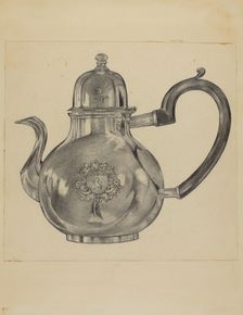 Silver Teapot, c. 1936. Creator: S. Brodsky