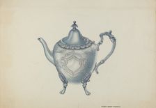 Silver Teapot, c. 1937. Creator: Harry Mann Waddell