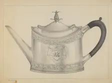 Silver Teapot, c. 1937. Creator: Horace Reina