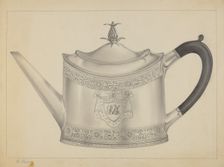 Silver Teapot, c. 1937. Creator: Horace Reina