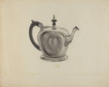 Silver Teapot, c. 1938. Creator: Aaron Fastovsky