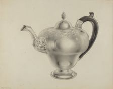 Silver Teapot, c. 1938. Creator: Hester Duany