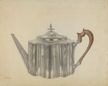 Silver Teapot, c. 1938. Creator: Michael Fenga