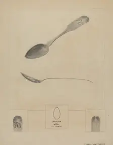 Silver Teaspoon, 1935/1942. Creator: Francis Law Durand