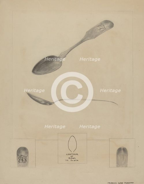 Silver Teaspoon, 1935/1942. Creator: Francis Law Durand.