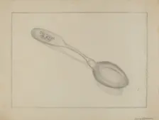 Silver Teaspoon, 1935/1942. Creator: Frank Nelson
