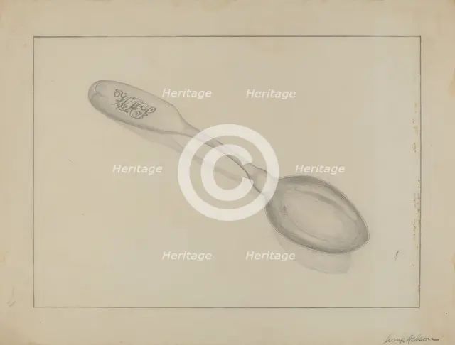 Silver Teaspoon, 1935/1942. Creator: Frank Nelson.