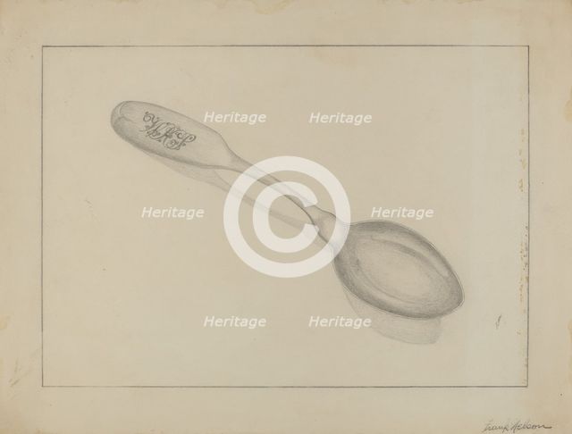 Silver Teaspoon, 1935/1942. Creator: Frank Nelson.