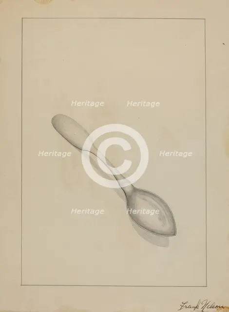 Silver Teaspoon, 1935/1942. Creator: Frank Nelson.