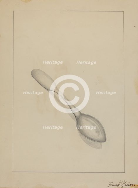 Silver Teaspoon, 1935/1942. Creator: Frank Nelson.
