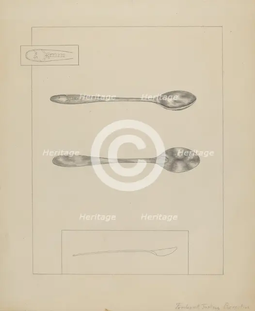 Silver Teaspoon, 1935/1942. Creator: Frederick Jackson.