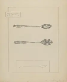 Silver Teaspoon, 1935/1942. Creator: Frederick Jackson