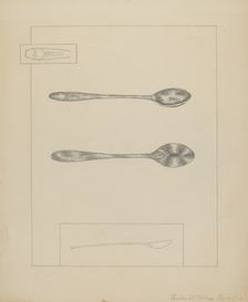 Silver Teaspoon, 1935/1942. Creator: Frederick Jackson