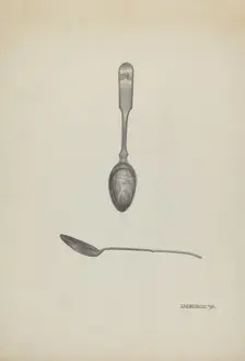 Silver Teaspoon, 1936. Creator: Irene M. Burge