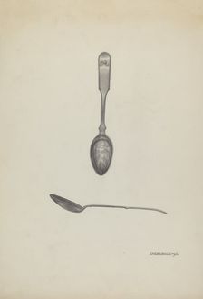Silver Teaspoon, 1936. Creator: Irene M. Burge