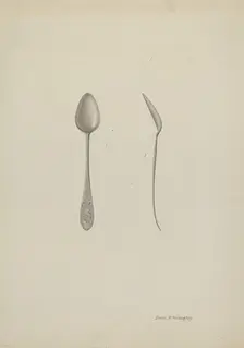 Silver Teaspoon, c. 1940. Creator: David P. Willoughby