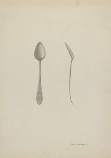 Silver Teaspoon, c. 1940. Creator: David P. Willoughby