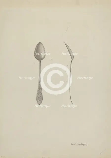 Silver Teaspoon, c. 1940. Creator: David P. Willoughby.
