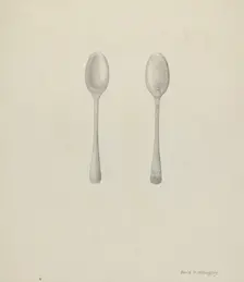 Silver Teaspoon, c. 1936. Creator: David P. Willoughby