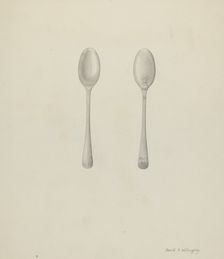 Silver Teaspoon, c. 1936. Creator: David P. Willoughby