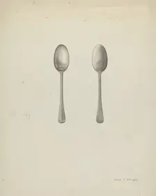 Silver Teaspoon, c. 1937. Creator: David P. Willoughby