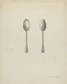 Silver Teaspoon, c. 1937. Creator: David P. Willoughby