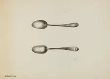 Silver Teaspoon, c. 1938. Creator: Kalamian Walton