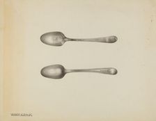 Silver Teaspoon, c. 1938. Creator: Kalamian Walton