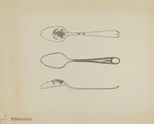 Silver Teaspoon, c. 1938. Creator: Kalamian Walton