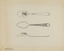Silver Teaspoon, c. 1938. Creator: Kalamian Walton
