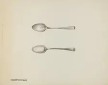 Silver Teaspoon, c. 1939. Creator: Kalamian Walton