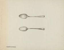 Silver Teaspoon, c. 1939. Creator: Kalamian Walton