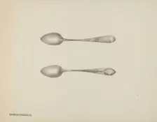 Silver Teaspoon, c. 1939. Creator: Kalamian Walton