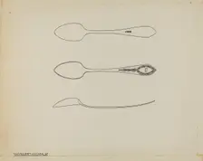 Silver Teaspoon, c. 1939. Creator: Kalamian Walton