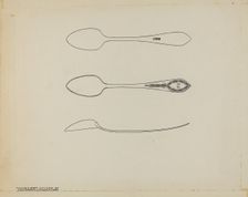Silver Teaspoon, c. 1939. Creator: Kalamian Walton