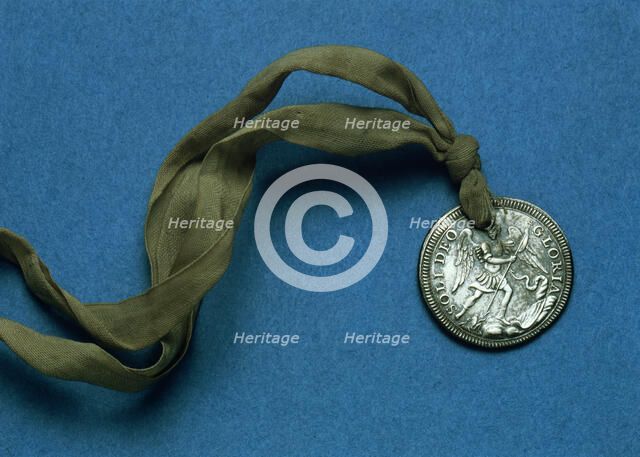 Silver touch piece of George III, 1766. Artist: Unknown