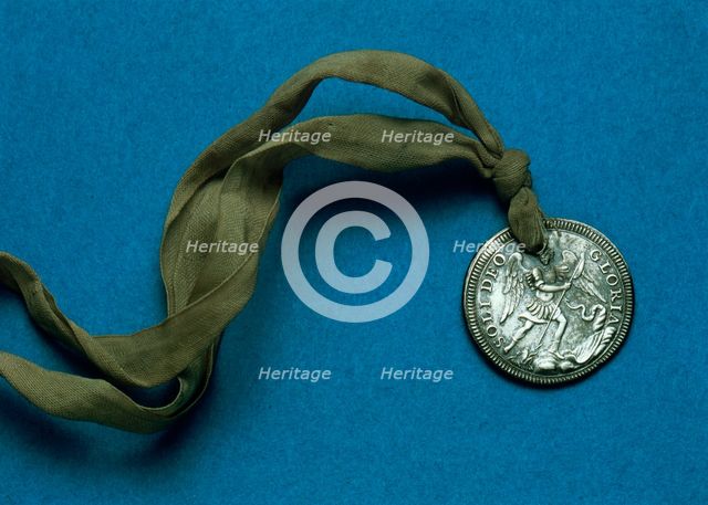 Silver touch piece of George III, 1766. Creator: Unknown.