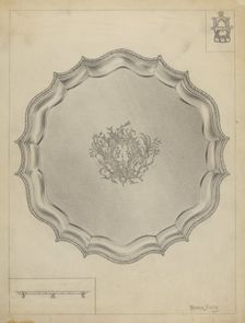 Silver Tray, 1935/1942. Creator: Michael Fenga