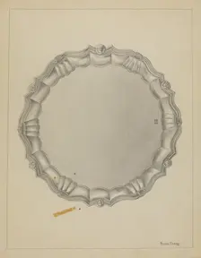 Silver Tray, c. 1936. Creator: Michael Fenga